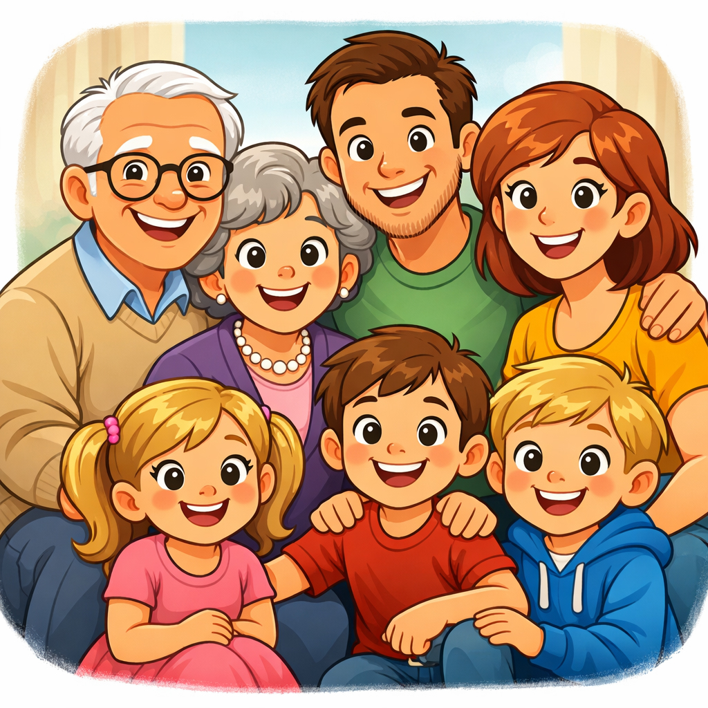 Familienfotos mit Großeltern – Mehrgenerationenbilder im Trend